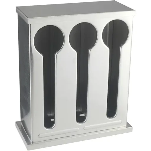 Utensil Dispenser, 3 Compartment Stainless Cutlery Organizer, Plastic Silverware Holder Caddy, Forks Spoons Knives Dispenser, Flatware Organizer for Restaurant Party Buffet Table Kitchen CounterTop