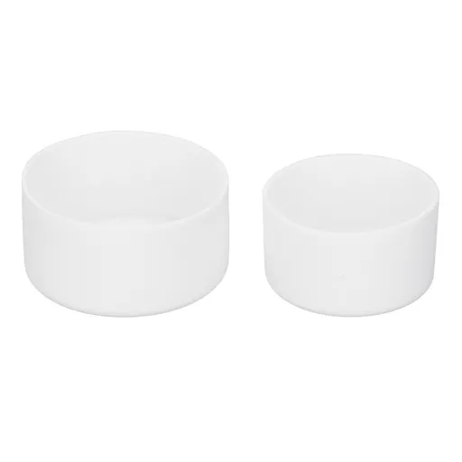2Pcs Silicone Bumper Boot Protective Water Bottle Bottom Sleeve Cover for Space Thermal Cup White