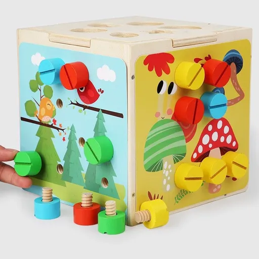 wooden toolbox, animal themed toy, building set, kids construction toy, fine motor skills, creative play, educational toy, birthday gift, Children's Day gift, Australian toy - Multi - Size 10