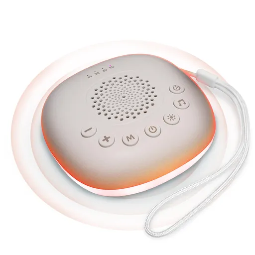 Portable White Noise Machine with 20 Soothing Sounds & RGB LED Night Light – Compact Sleep Sound Device for Babies, Adults & Travel