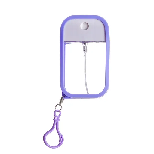 3-Pack Ultra-Slim 50ml Card-Style Travel Spray Bottle with Purple Silicone Sleeve - Portable ABS/PETG Refillable Hydration Sprayer
