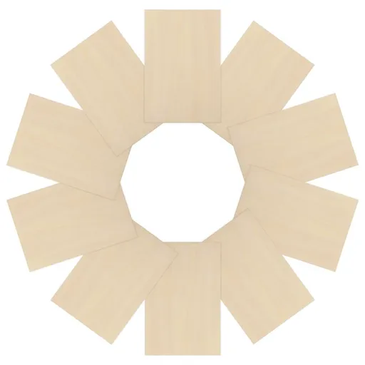 Unfinished Khaki Wood Blanks for Crafts and Art Projects 15Pcs