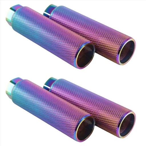 4 Pcs Aluminum Alloy Foot Stunt Peg for Bike 3/8Inch Axle Footrest-Lever Cylinder Grip Non-Slip Axle Foot Pegs,4 x Aluminum Alloy Foot Stunt Peg,Multicolor