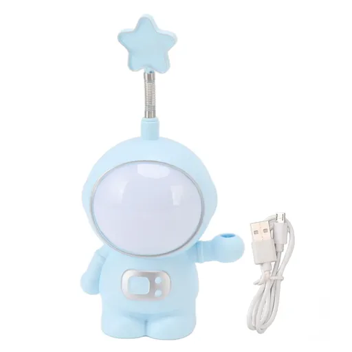 Astronaut Night Light 3W LED Lamp USB Charging Pencil Sharpener Home Decoration Blue