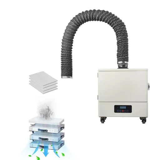 Solder Fume Extractor, 459 m³/h Strong Suction Soldering Smoke Absorber with 280W Brushless Motor, 4-Stage Filters, 10-Speed & Remote Control Smoke Purifier for Soldering, Engraving, DIY Welding