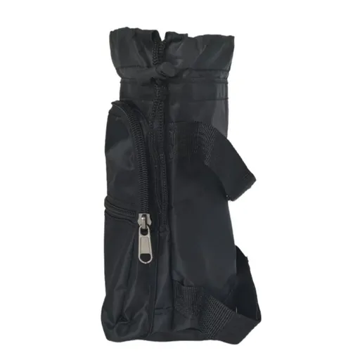 Saddle Water Bottle Holder with Pocket, Saddlebags for Horses with Adjustable Strap, Horse Riding Accessory, Easy to Attach, Black