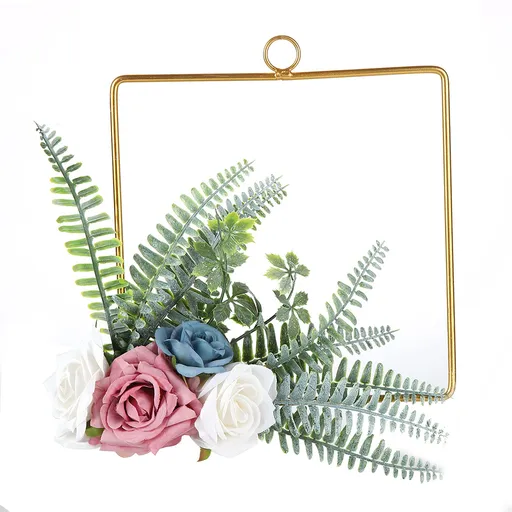 Artificial Flower Wreath Handheld Garland Decorative Wall Interior Ceiling Decoration Green