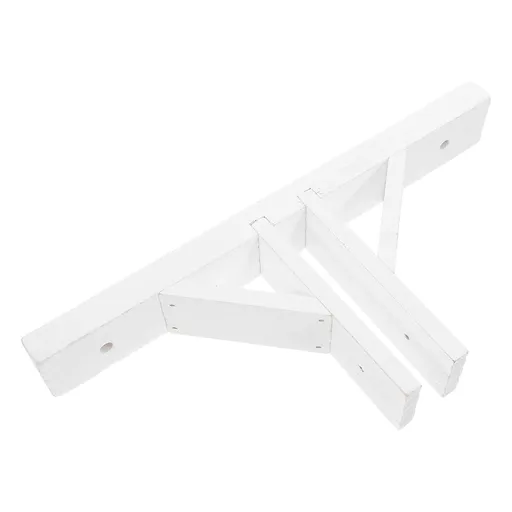 Durable White Wood Fence Base Stand for Garden and Courtyard
