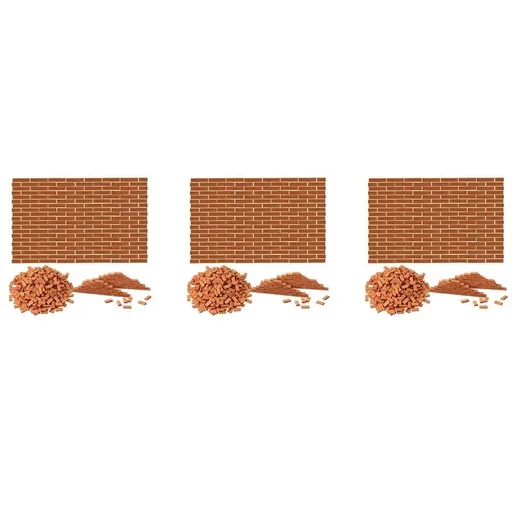 1050 Pieces Mini Bricks for Landscaping Miniature Bricks Brick Wall Small Bricks for Dollhouse Garden Parts,1/35 Scale
