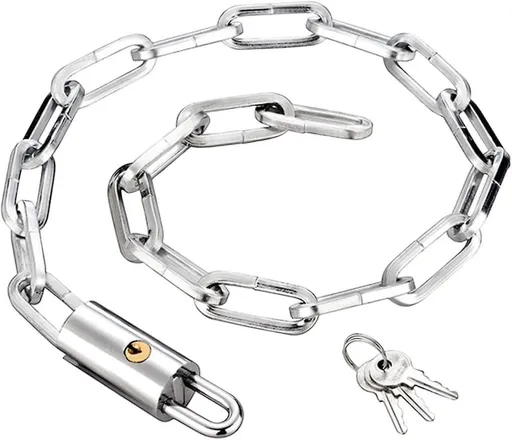Heavy Duty Bike Chain Lock, Anti-Theft Security Lock for Bicycle, Motorcycle, Gate, Fence and Outdoor Use - 3m