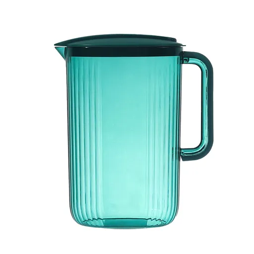 Water Pitcher With Lid,Clear Plastic Pitchers With Lids, Unbreakable Heat Resistant Tea Jug With Handle,Pitchers With Cover, Water Pitcher for Iced Drinks Juices Milk Cold Or Hot Beverages Green