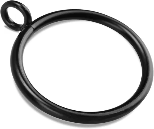 40 PCS Heavy Duty Metal Curtain Rings with Eyelets, Smooth Gliding Drapery Rings for Roman Rods, Rustproof Curtain Hooks for Home Office Hotel (1.25)