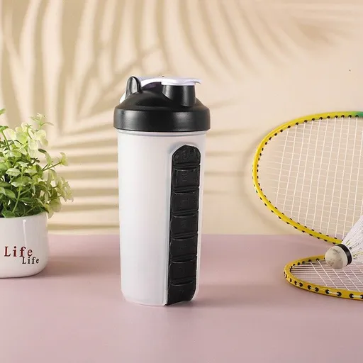 Protein Shaker Bottle Blender for Shake and Pre Work Out, Best Shaker Cup (BPA free) Top Kitchen Water Bottle-600ML