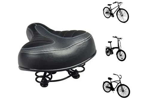 Comfort Wide Big Bum Soft Cruiser Bike Saddle Bicycle Seat Air Cushion Pad