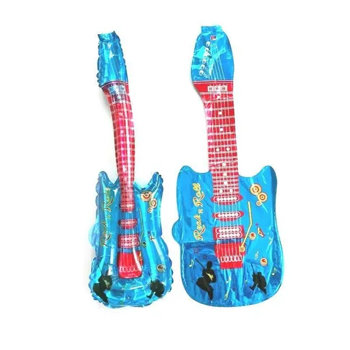 Guitar Foil Balloon Air Fill Music Party Decoration 29x85CM Blue