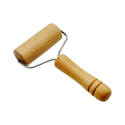 Small Wooden Rolling Pin 9.5cm Non-Stick Dough Roller for Baking Cookies Pizza Dumplings and Noodles, Natural Wood Multifunctional Kitchen Tool, Easy to Clean and Store