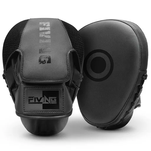 Sanda focus mitts, boxing training pads, Muay Thai mitts, adult martial arts equipment, kids boxing gloves, arc-shaped target, round training pad, striking practice, Australian martial arts - Black - Size L