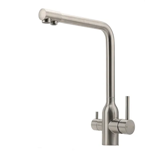 Brushed Nickel 3 Way Kitchen Sink Swivel Mixer Tap Pure Drink Clean Water Faucet