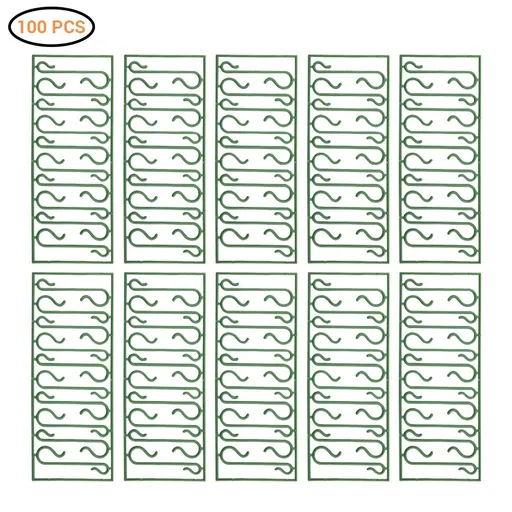 100Pcs Reusable Plastic Christmas Ornament Hooks Mini Hooks S Shaped Hangers for Xmas Home Decoration