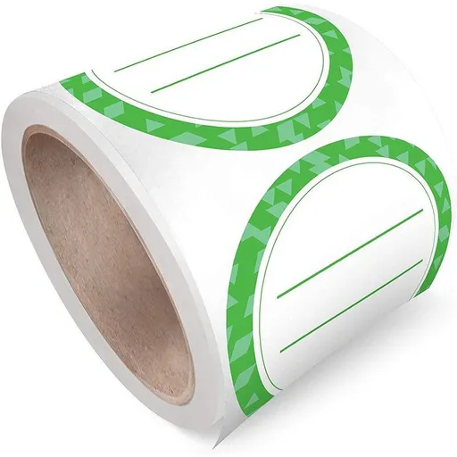 Dissolvable Canning Labels for Jars Circular Dissolvable Food Labels for Containers Removable Jam Homemade Canning Green-500pcs