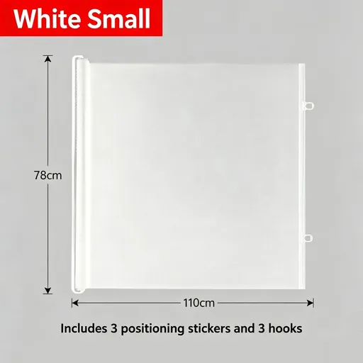 Retractable Pet Safety Fence, Small Size White 78*110cm, Cat Anti‑escape Partition Gate, Indoor Separation Barrier, Christmas & Halloween Household Pet Accessory, Holiday Gift for Pet Families