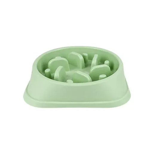 Dog-Bowl Dishes Slow-Feeder Large Pet-Eat Dogs Food-Nonslip Interactive Large - Green