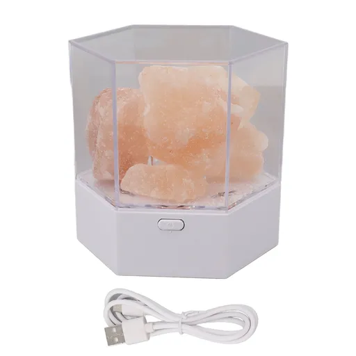 Himalayan Salt Lamp LED RGB Dimmable USB Decorative Essential Oil Aromatherapy Natural Crystal Salt Night Light for Bedroom Living Room