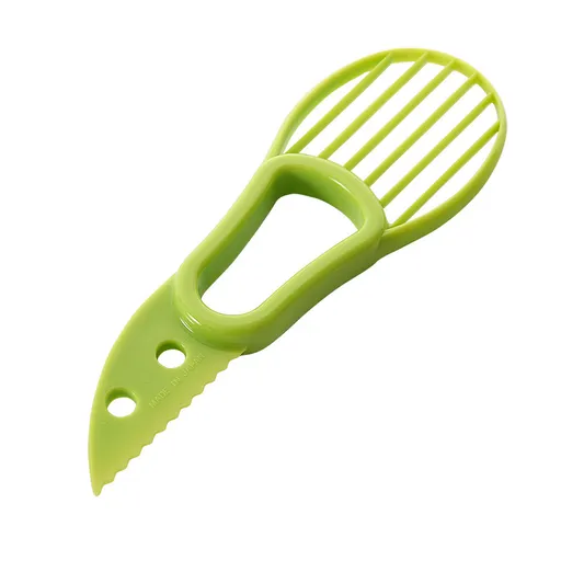 5-Pack Green Multi-Function Fruit Cutter Set – Precision Avocado Slicer with Integrated Pit Remover & Even Slicing Grid, PP Material, Compact Design