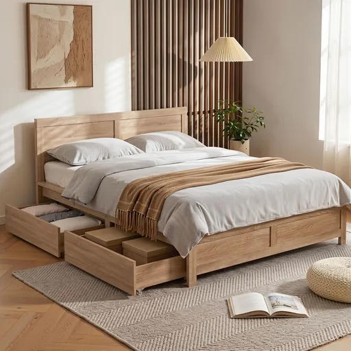 Artiss Double Bed Frame with 2 Drawers Bedroom Furniture