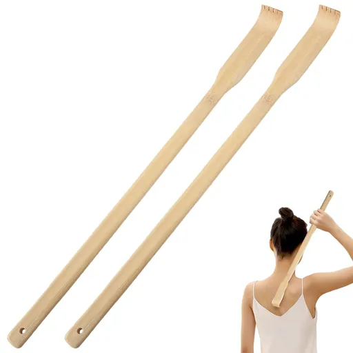 Bamboo Back Scratcher for Adults, Back Scratcher Massage Tool, Back Scratcher Rake Itching Relief Body Relaxation Massager Multicolor