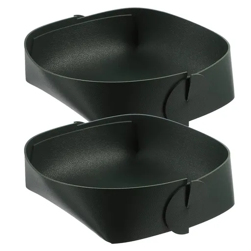 2Pcs Dark Green Key Holder and Desktop Storage Tray for Entryway Sundries with Elegant Texture
