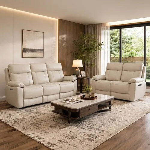 Multiple Seater Top Grain Leather Electric Recliner Sofa