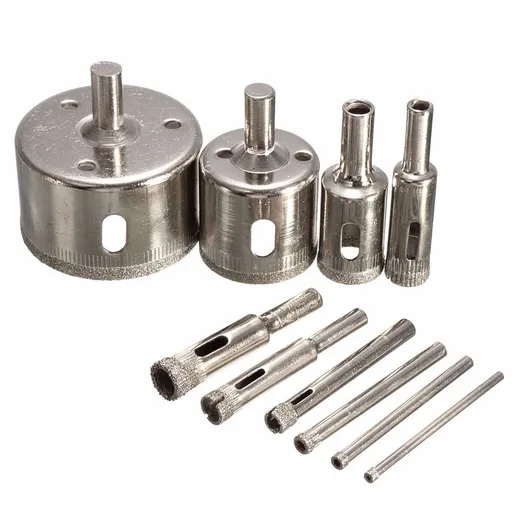 Diamond Hole Saw Drill Bits Set Kit for Ceramic, Premium Glass Drill Bit for Bottles,Pots, Marble, Granite Stone, Tile Cutting