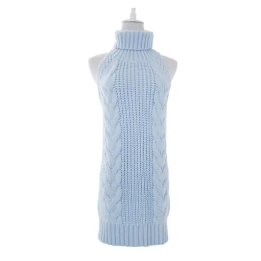 House Of Dasein Virgin Killer Dress - Light Blue