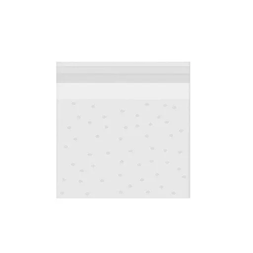 Clear Dotted Self Seal Bags for Cookies Candy Bakery Packaging 100 Pieces Set - 10cm*10cm