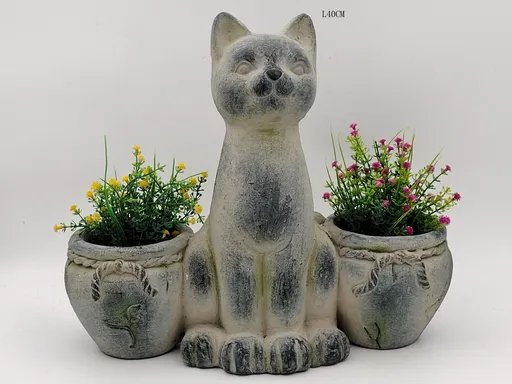 Cat Planter Lightweight Durable Weather-Resistant Modern Design Indoor Outdoor Gardening
