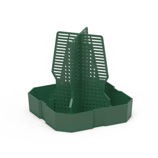 Reptile Anti Escape Feeding Basin Self Catch Feeder for Lizard Snake Pet Care - Green-S