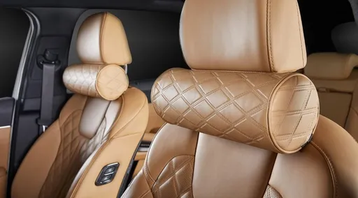 Car Headrest Memory Foam Pillow Leather Camel memory Cotton spot without standard