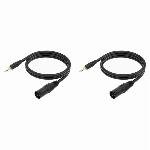 2pcs 3.5mm to Cable Adapter Balanced 1/8 Inch Mini Jack Stereo to 3Pin XLR Male Microphone Audio Cable 300cm