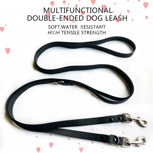Roommate Dog Leash PVC Double Hook 1.8m black 2.5m*15mm