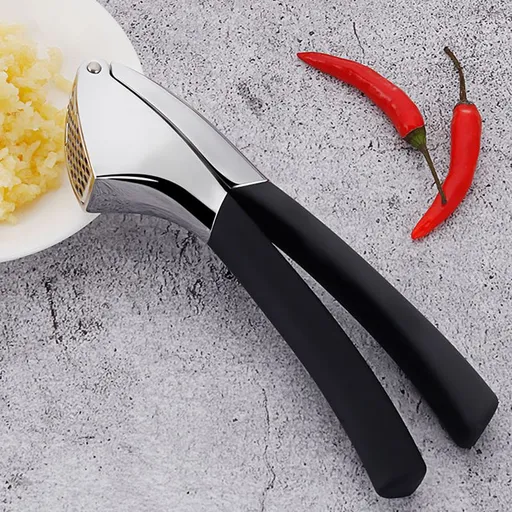 Garlic Mincer Tool - Garlic Crusher - Garlic Press Mincer Rust Proof, with Soft Ergonomic Handle, Easy Clean Set