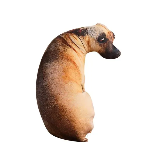 Dog Pillow 3D Simulation Dog Shaped Pillow, Funny Inu Plush Pillow Dog Stuffed Animal Pillow Chair Cushion for Decor