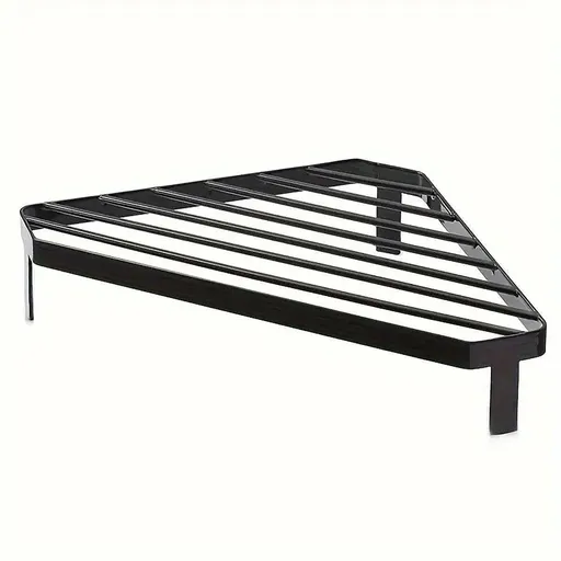 Kitchen Corner Shelf Triangle Countertop Organizer Multifunction Storage Rack - Black