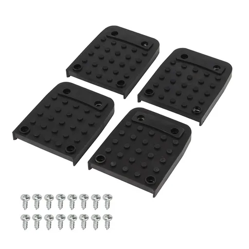 4Pcs Stilt Sole Anti-Slip Foot Pads for Drywall, Drywall Stilts Replacement Part Kits, Construction Tripod Mat with Screw for Plastering, Painting, Wiring, Street Performance