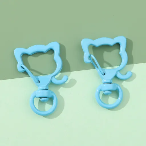 6pcs 3 Colors Lobster Claw Clasps Colorful Zinc Alloy Spring Snap Hook Swivel Trigger Dog Head Keychain Clip