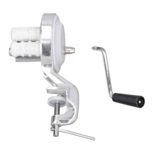 Manual Macaroni Maker Aluminium Alloy Silver Portable Hand Cranking Noodles Pressing Machine for Kitchen Restaurant