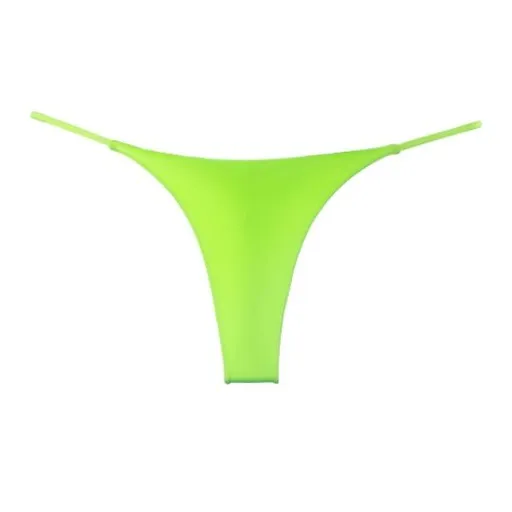Women Milk Silk Low Waist Bikini Thong fluorescent green XL Size: XL; Recommended weight (kg): 61 - 68; Waist (cm): 76 - 82; Hip (cm): 94 - 98; Suitable fit: full build