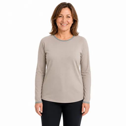 ExOfficio Womens Soytopia Long Sleeve Crew Shirt Top T-Shirt Tee Jumper - Acorn