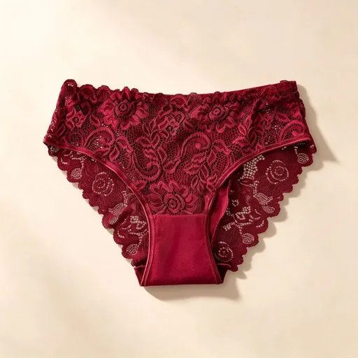 Red Hollow Out Lace Panties 4 Pack Size XL | Christmas Bold Plus Gift | Cotton Gusset Stretchy Comfort Plus Size Briefs