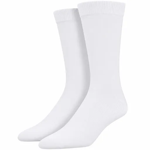 1 Pair Bamboo Derived Loose Top Socks Diabetic Style Comfort Circulation - White